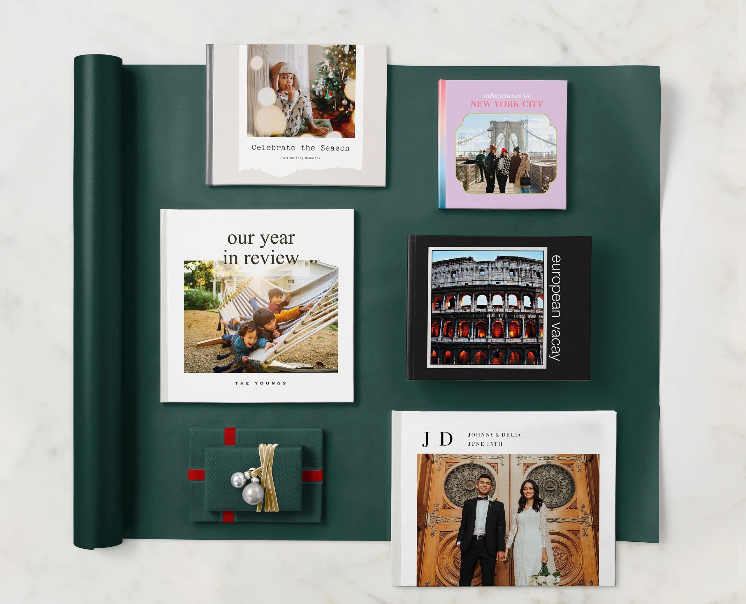 collection of photo books as gifts